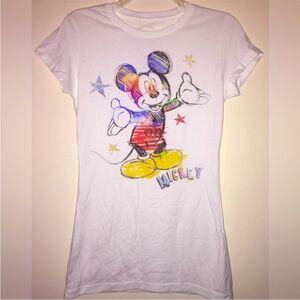 New Disney Mickey Mouse tee jack of all trades white tee shirt top Disney tee